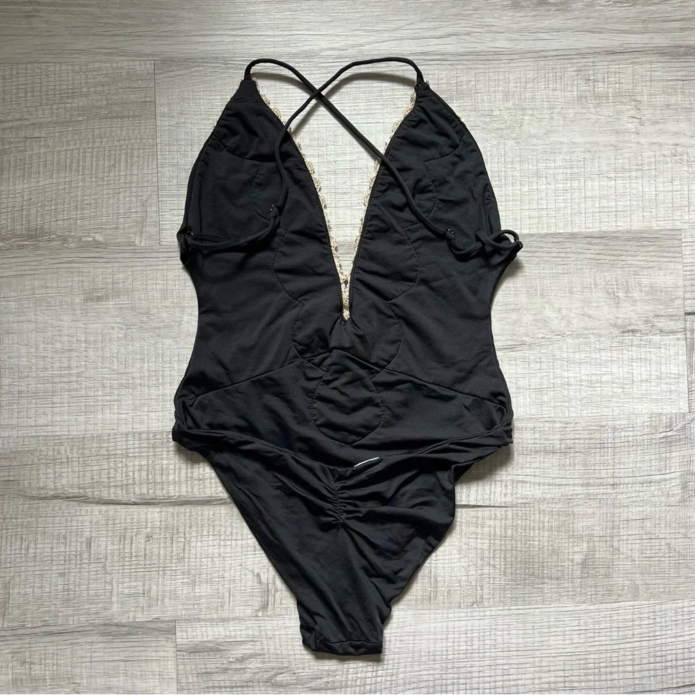 BLUE LIFE Mirage Halter One Piece Swimsuit Bikini Size Medium